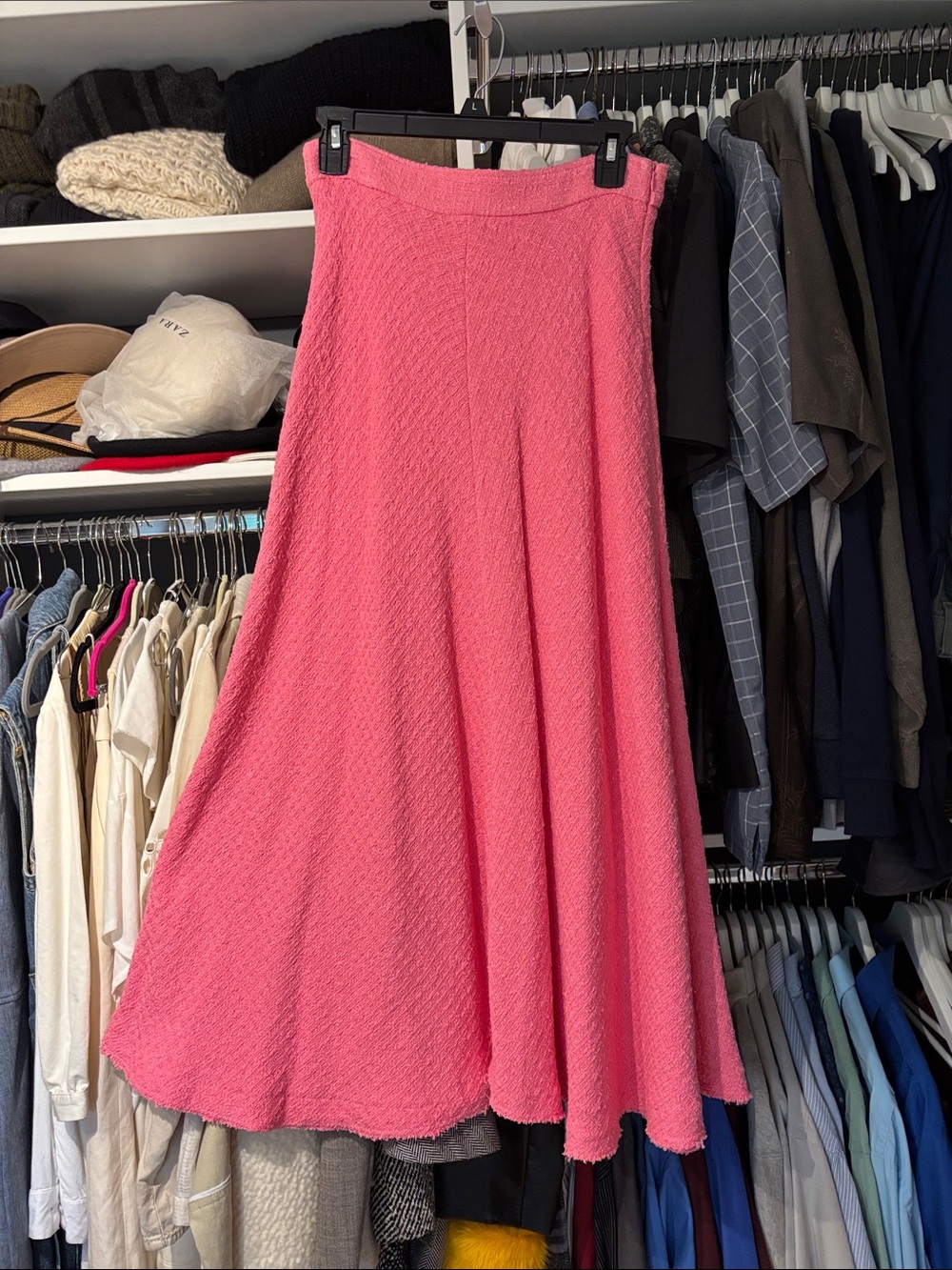 Zara Pink Maxi Skirt with Textured Knit - Picture 2 of 6
